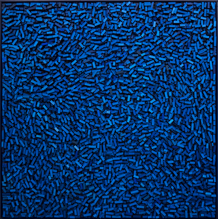 Magnus Alexandersson Geography II Oil on canvas, relief, 100x100 cm 2018