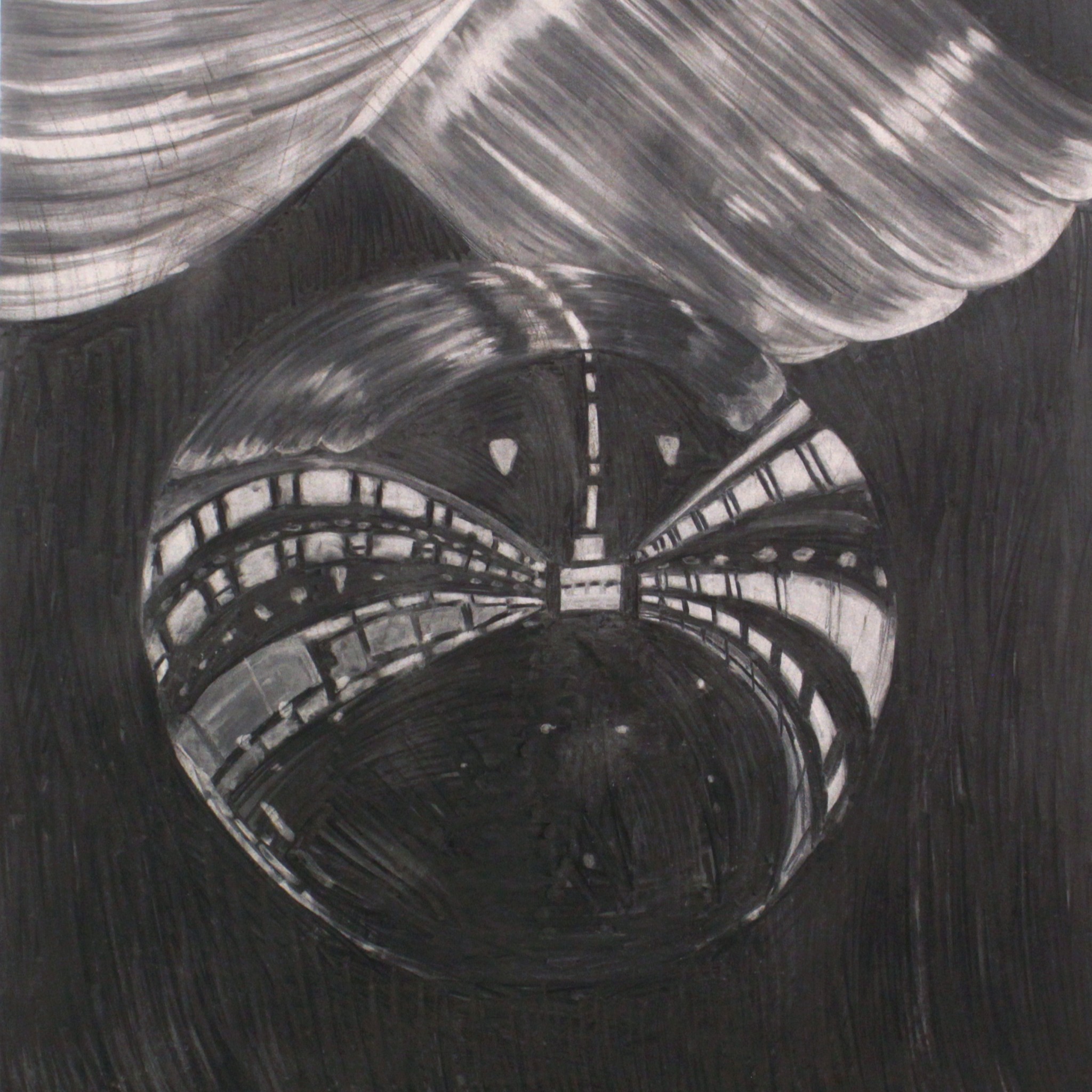 Hannaleena Heiska Structure III, 2018 charcoal on paper 111 x 104 cm	