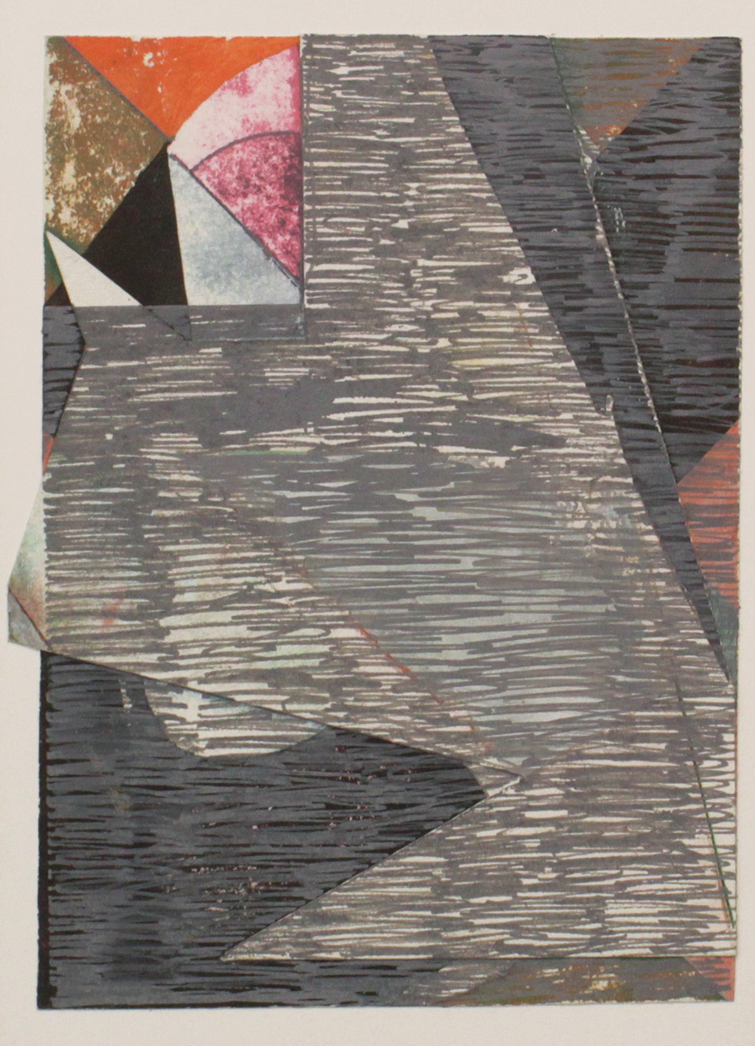 Utan titel kollage, gouache på kartong, 29 x 21 cm, 2019